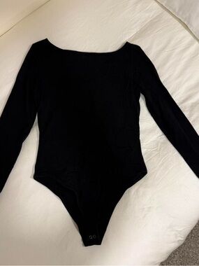 Banana Republic Black Long-Sleeve Bodysuit